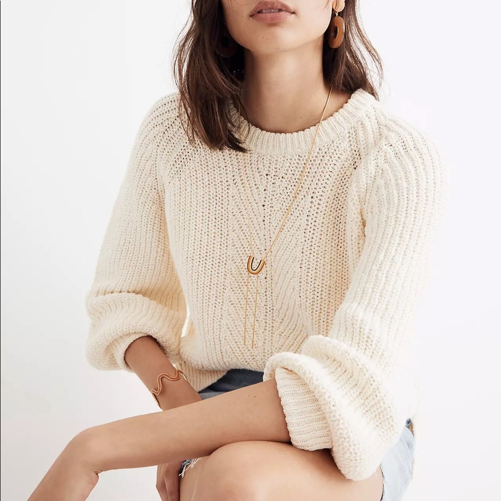 Madewell Balloon-Sleeve Pullover Sweater